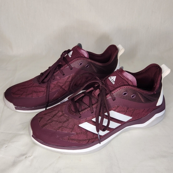 Adidas Mens Running Cross Trainers Maroon with White Accents Sz 11 1/2 NWOT - Picture 3 of 8
